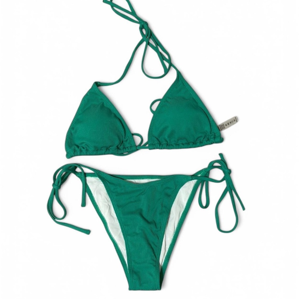 Green Triangle Bikini Set